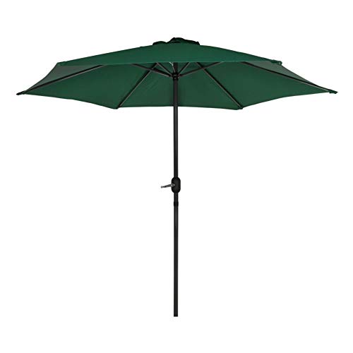 AKTIVE Garden 53871 Parasol hexagonal, diámetro 270 cm, verde mástil aluminio