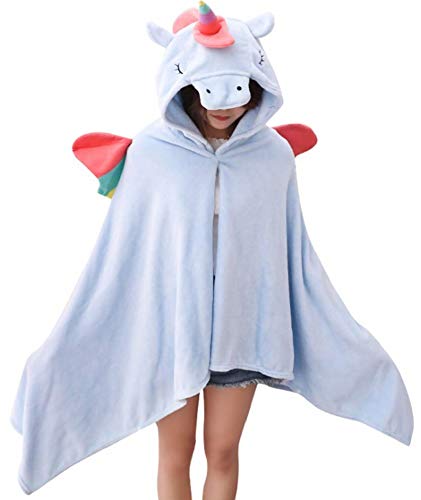 Albornoz Infantil Animales Toalla con Capucha Adulto Bata Invierno Juvenil Poncho Unicornio Niña Playa Capa Animal Albornoces para Ducha Piscine Casa Pijama Manta Oficina Ropa de Dormir Regalo Navidad