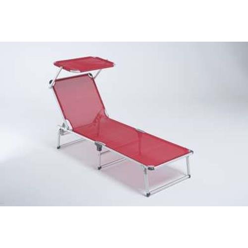 Alco M258286 - Cama Aluminio con Parasol fibreline Rojo - 1040anf-62