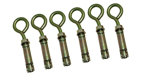 Am-Tech S5965 - Anclaje de perno (8 mm), pack con 6 unidades