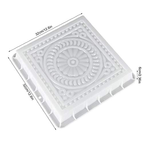 AMOYER 1pc Pavimento Plaza Molde De Hormigón DIY Walk Fabricante Pathmate Decoración De Piedra del Molde Cemento Camino De Baldosas De Piedra De Pavimentación Molde Jardín Suministros 32x32cm