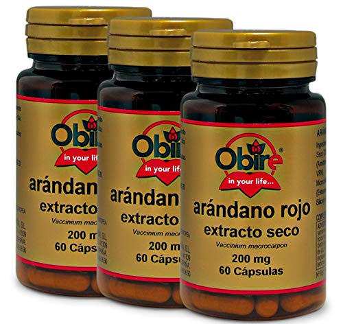 Arándano rojo 5000 mg. (ext. seco 200 mg.) 60 cápsulas. (Pack 3 unid.)