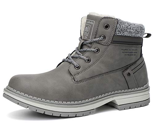 ARRIGO BELLO Botas Mujer Botines Zapatos Invierno Botas de Nieve Cálido Fur Forro Aire Libre Boots Urbano Fiesta Oficina Caminando Senderismo 36-41(40 EU,Gris)