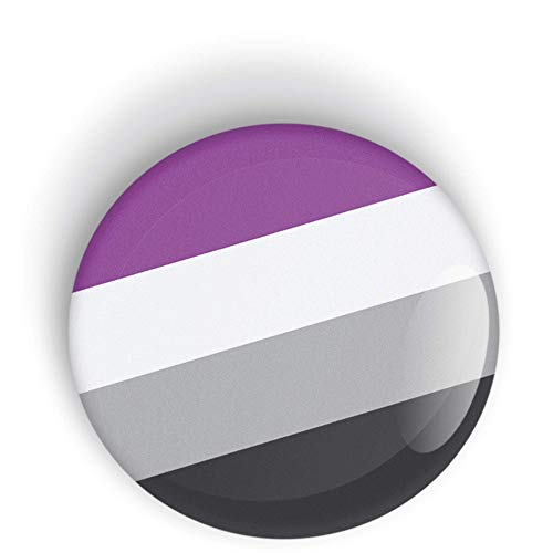 Asexual Pride Flag pin badge button or magnet, Orgullo bandera botón de insignia o imán de nevera LGBT LGBTQ LGBTQI LGBTQIA