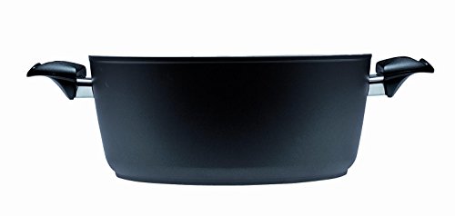 BALLARINI Rialto TP-Olla con Tapa de Vidrio, 24 cm, Compuesto, Negro