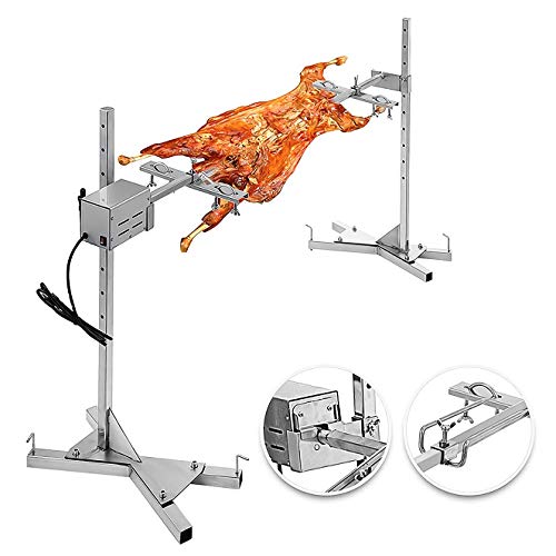 BBQ Rotisserie Kit Varilla eléctrica para asador Automático al Aire Libre Parrilla Grande Asador Asador Varilla para asador 15W Kit Universal para asador, Altura Ajustable