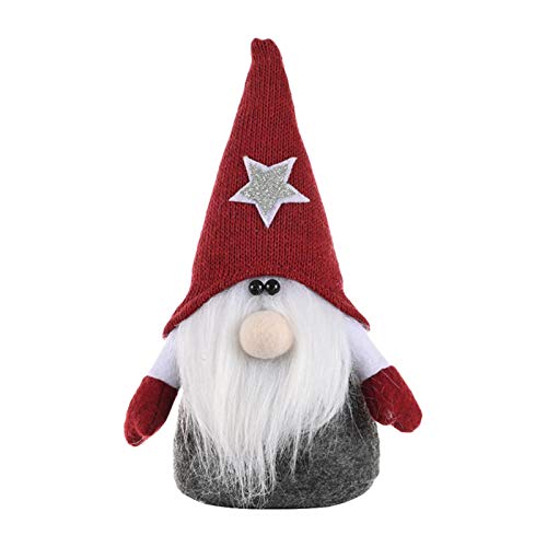 beeyuk Adornos de muñeca de Navidad, gnomo, muñeca escandinava de peluche, tela no tejida, muñeco de Papá Noel de pie sin rostro, creativo, duende enano, para regalo de Navidad, decoración del hogar