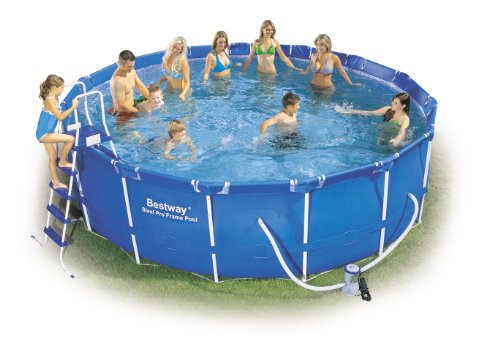 Bestway - Piscina portátil con Estructura de Acero Azul Azul Talla:15 Ft (16,015L)