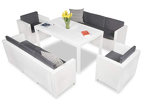 Bica Colorado Apetito 8 Set Blanco | Elegante Juego de Muebles para Cualquier jardín