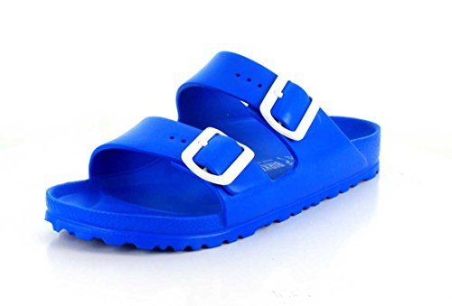 Birkenstock Mujeres Sandalias de Piso, Scuba Blue Eva, Talla 38 N EU