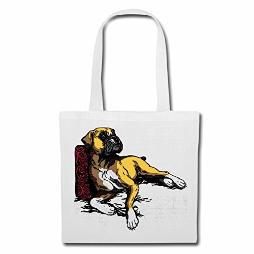 Bolsillo Bolso Bolsa BOXER DOG BREED CUIDADO DE FORMACIÓN CASA DE PERRO perrera CRIADORES DE PERRITO Bolsa de deporte Bolsas de Blanco