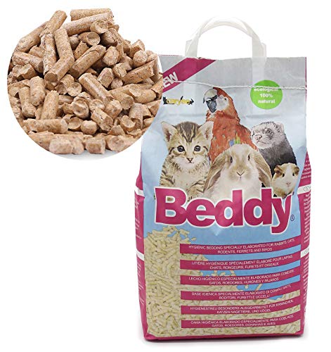 BPS 10L Lecho Higienico Virutas de Madera para Mascotas Serrín para Gato Animales Pequeños Hámster Conejo Loro Ardilla Erizo (Modelo 1)