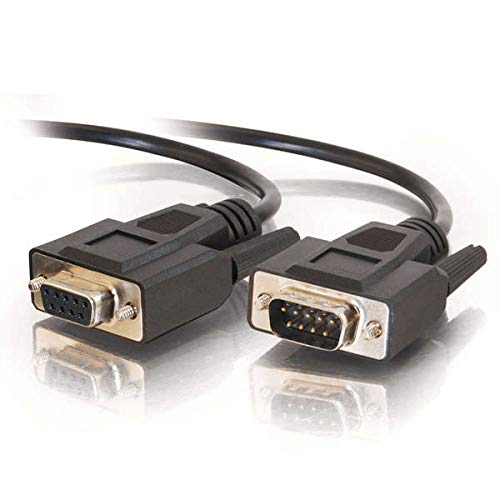 Cables To Go Extension Cable - Cable Alargador De Puerto Serie - Db-9 (M) - Db-9 (H) - 10 M - Moldeado, Tornillos De Mariposa - Negro