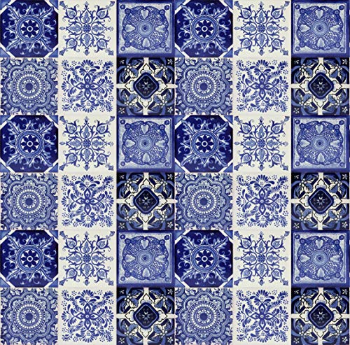 Cerames azulejos decorativos de colores de la pared Tono | azulejos cocina ceramica, para cuarto de baño y cocina, 10x10 cm, 30 piezas por paquete