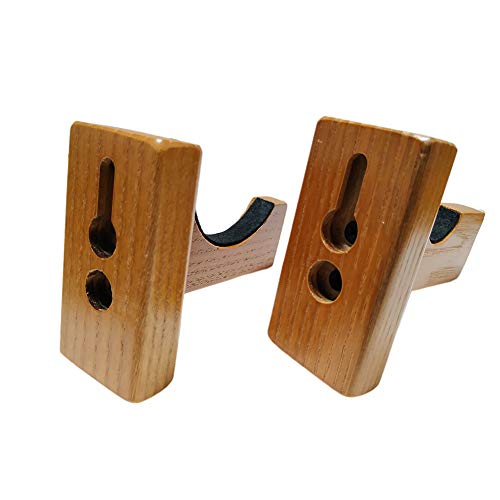 Cicony - Soporte de Pared para batte de béisbol, Juego de 2 expositores de Madera para Percha de batte de béisbol, Color marrón, tamaño Talla Abierta