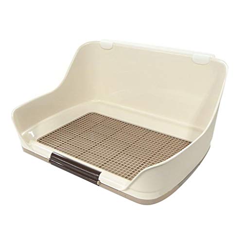 CJZ BOX Baño de Mascotas Aseo para Perros, Entrenamiento Interior para Perros de plástico con una Valla y Objetivo para Uso doméstico pequeño de 51.2 * 40.5 * 26 cm WC