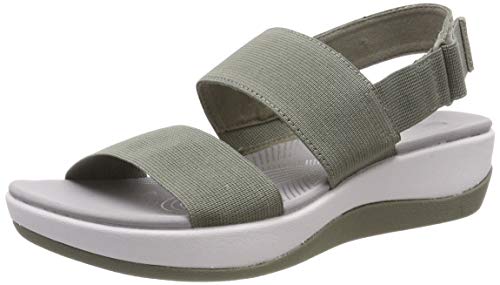 Clarks Arla Jacory, Sandalias de Talón Abierto Mujer, Verde (Olive-), 38 EU