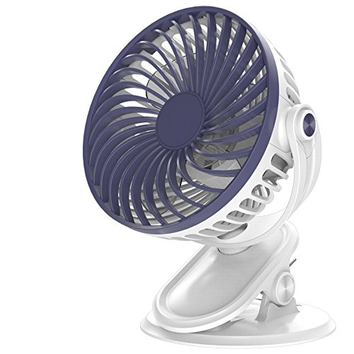 COMLIFE Ventilador USB de Escritorio con Clip 2 Velocidades Rotación de 360 Grados Fan de Mesa con Pinza, Potente y Silencioso para Oficina, Hogar, Dormitorio etc.