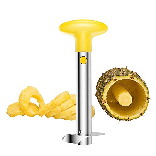 Cortador de Piña y Corer de Piña, Herramientas de Piña de Acero Inoxidable, pelador de piña, Herramienta para el hogar y la Cocina con Cuchilla Afilada para Anillos de Frutas dicadas