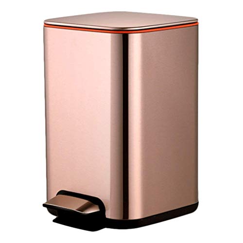 Cubo de Basura Basura de acero inoxidable de acero inoxidable 8L / 13L Hogar sala de estar Dormitorio Baño Cocina Hotel Basura Can Bote de Basura (Size : 13L)