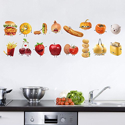 decalmile Vinilos Cocina Comida Pegatinas de Pared para Cocina Infantiles Bebés Ventanas