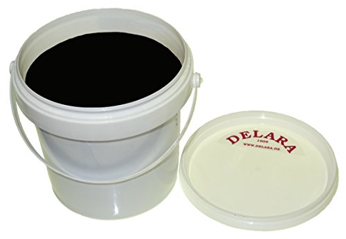 DELARA Grasa para Cuero en Cubos de 500 ml. Color: Nero - Made in Germany