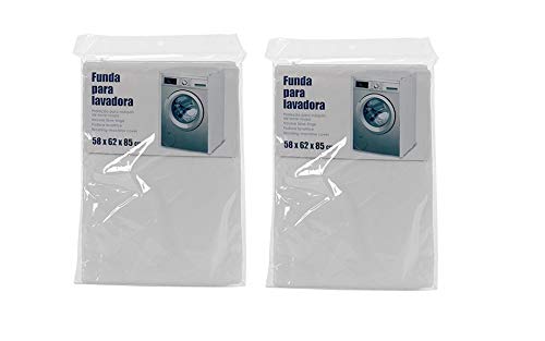 Dream Hogar Funda de Lavadora Pack x2 Cubierta Impermeable para Lavadora/Secadora de Carga Frontal para Lavadora o Secadora 58x85x62 cm