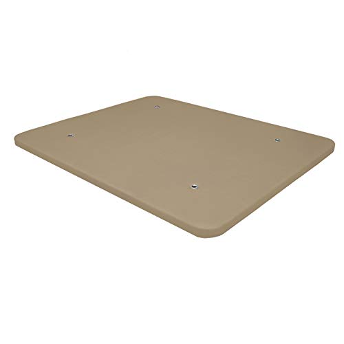 Duérmete Online Base Tapizada 3D Reforzada 5 Barras de Refuerzo y Válvulas de Ventilación Sin Patas, 4, Color Beige, 90x190