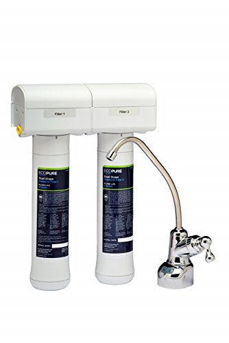Ecopure ECOP20 Systema de Filtración de Agua para Instalar Debajo del Fregadero, Blanco