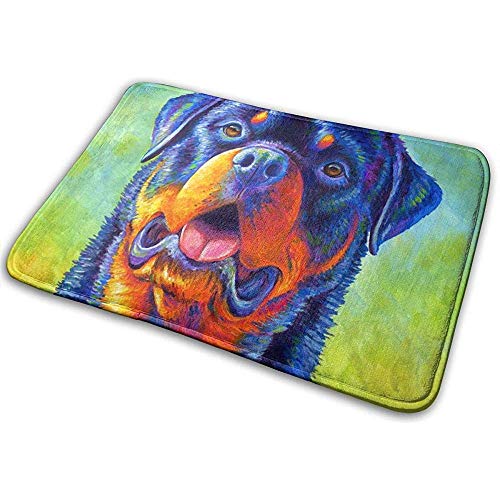 Emily-Shop Estúpido Perro Rottweiler Encanto Lindo Arte Muebles Decoración Áreas Piso Alfombra Living y Dormitorio Interior Impresiones al Aire Libre