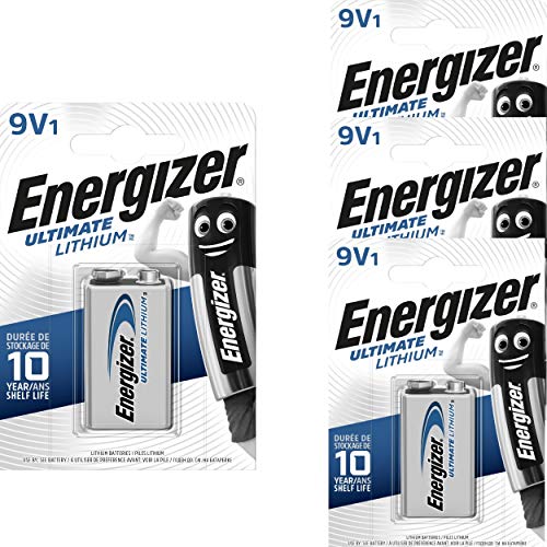 Energizer 4 Pilas de Litio de 9 V L522-9V-FR22-E-Block (4 Unidades)