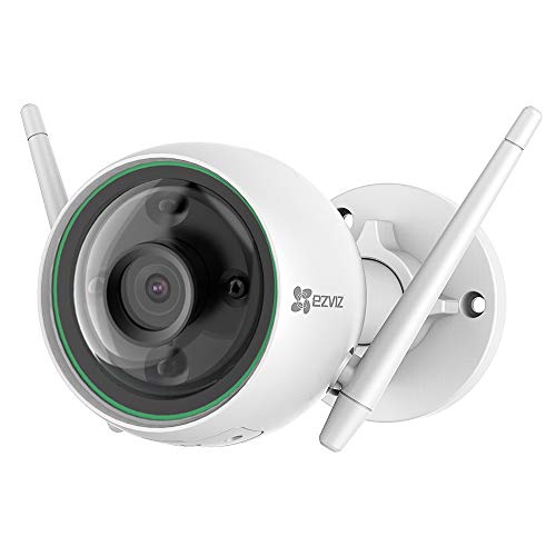 EZVIZ C3N Cámara IP WiFi de vigilancia y Seguridad para Exterior. FHD 1080P. IP67 Impermeable. Visión Nocturna a Color. Compatible con Alexa y Google Home. H.265