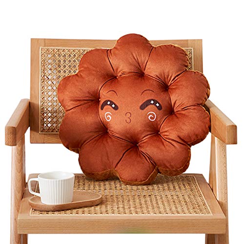 Flor del Sol Cojines De Silla,Súper Suave Terciopelo Cojín De Asiento,Extraíble Almohada De Piso Cojín De Asiento,para Sala De Estar Dormitorio-Oso Estúpido Marrón 45x45cm