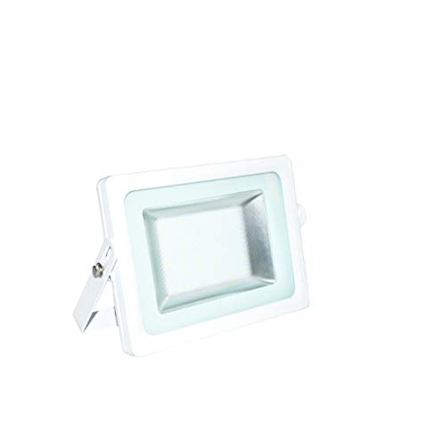 focos led exterior, focos led, foco led, 25w 2700k. LED Epistar/Sanan Proyector Led para Exterior Iluminación Decoración IP65 Blanco [Clase de eficiencia energética A++] PACK DE 2