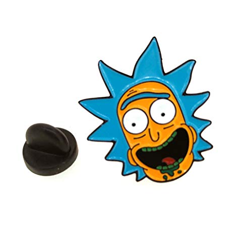 Gemelolandia | Pin de solapa Rick and Morty face 26x24mm | Pines Originales y Baratos Para Regalar | Para las Camisas, la Ropa o para tu Mochila | Detalles Divertidos