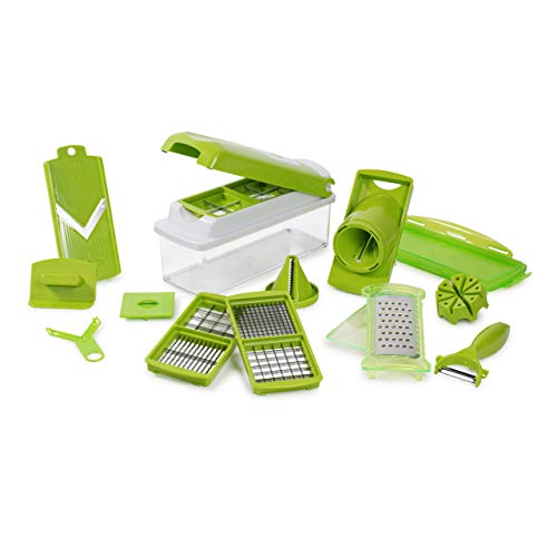 Genius Nicer Dicer Plus Julietti | 16 piezas | Cortador de verduras | | Cortador en Juliana | Cortador en espiral | Cortador de vegetales