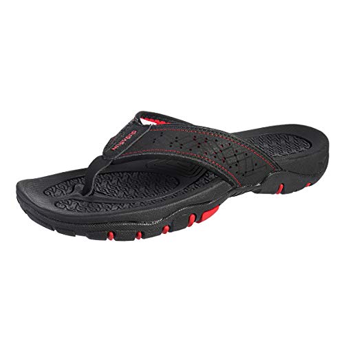 gracosy Sandalias Cuero Deportivas para Hombre Chanclas Verano Exterior con Punta Abierta Sandalias de Playa Y Piscina Zapatos Impermeables Playa Marrón Negro Azul 2020