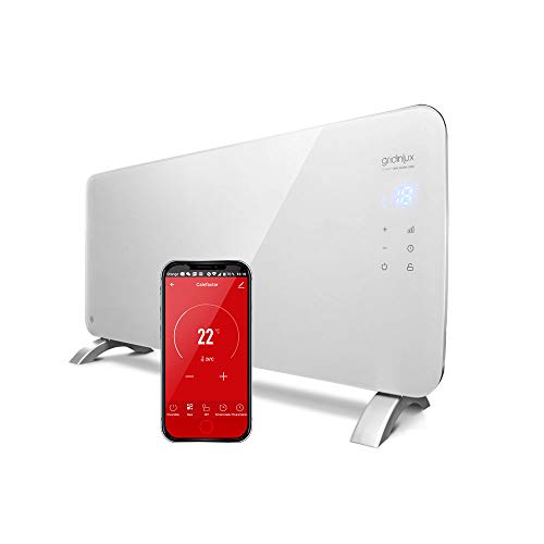 gridinlux. Homely WiFi Warm 2000W. Radiador Cristal Eléctrico, Calefacción Termostato, Convector Calor, WiFi, App, Silencioso, Apto para baños.