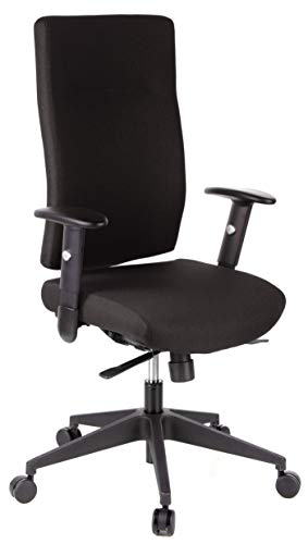 HJH Office Pro-Tec 300 Silla de Oficina, Poliéster, Negro, 38x88x62 cm