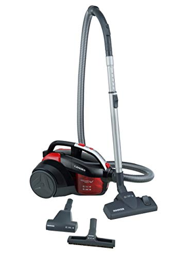 Hoover Lander La30 Aspirador trineo sin bolsa con filtro EPA, con accesorios especiales para parquet y mascotas, tecnología ciclónica, 700 W, 1.2 litros, 78 Decibelios, Negro