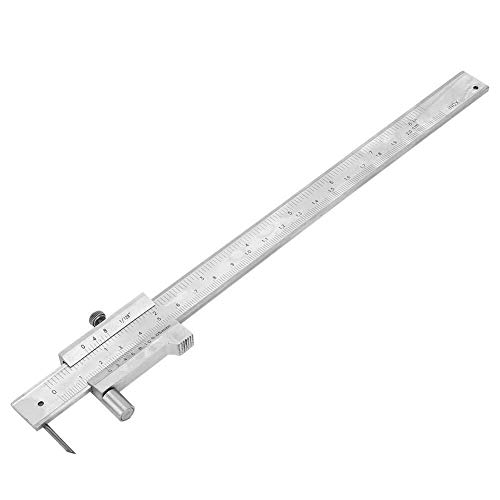 JKCKHA Alta precisión Pie de Rey 0-200mm, Acero Inoxidable Calibre Regla con Scriber, Herramienta de medición portátil, for Trabajar Madera, plástico, Hierro, etc. Calibrador Digital