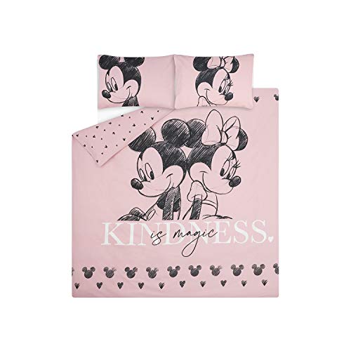 Juego de funda nórdica reversible de Mickey y Minnie Mouse (doble)