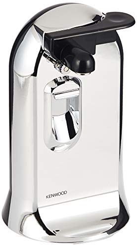 Kenwood CO606 - Abrelatas eléctrico con afilador de cuchillos y abrebotella, 40 W, cromo/plástico, cromado/negro