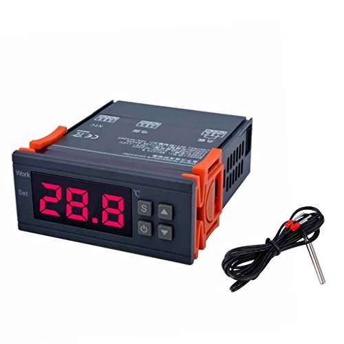 Lorsoul Controlador Digital de Temperatura, -50 ℃ ~ 110 ℃, MH1210W AC90V-250V Grado Celsius termopar termostato Refrigeración Regulador de calefacción