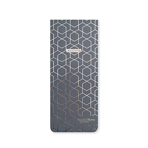 Matilda Myres Slim List Pad - Lista de la compra - Magnético - Gris