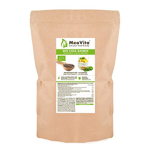 MeaVita Semillas De Chía Orgánica Meavita, 1 Paquete (1X 1000G) 1000 g