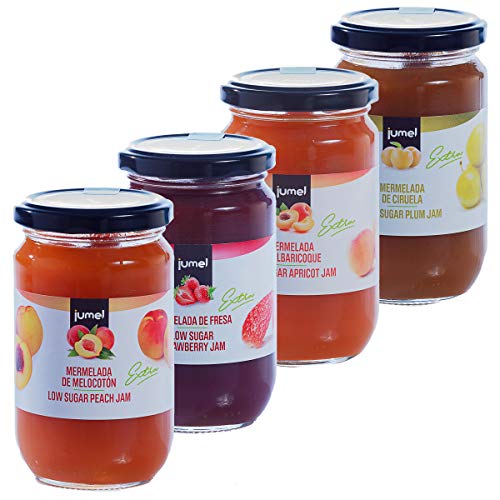 Mermelada de MULTISABOR con extra de fruta JUMEL. 50 g de fruta por cada 100 g de producto. Mermelada gourmet. Pack de 4 unidades (1,39 € / unidad). A PARTIR DE 15€ PORTES GRATIS.