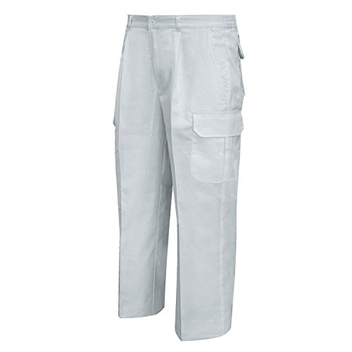 MISEMIYA 872 Pantalón de Trabajo, Blanco 2, ((54 : Cintura:98-108cm)) para Hombre