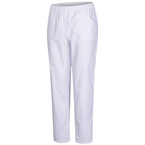 MISEMIYA - PANTALÓN Sanitarios Unisex Cintura ELÁSTICA Uniforme Laboral MÉDICO Enfermera Limpieza Veterinaria SANIDAD HOSTELERÍA- Ref.8312 - XL, Blanco