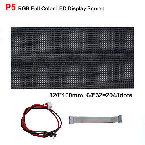 Módulo de matriz LED P5 (320 x 160 mm), pantalla de panel digital de píxeles, escaneo 1/16, 2048 puntos, 800 nits, RGB a todo color para pantalla interior.